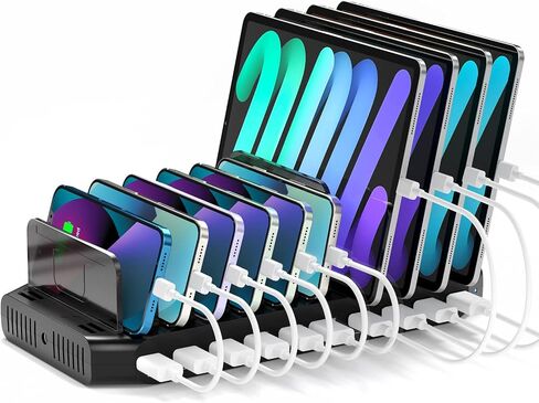 Unitek 10-Port USB-C Charging Station for Multiple Devices with LED Display in Saudi Arabia