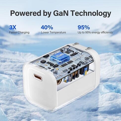 YISH 65W USB C Charger with 3.3FT USBC Charging Cable White in Saudi Arabia
