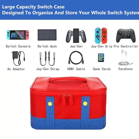 ProWildGear Portable Soft Shell Protective Travel Carrying Case, Waterproof Oxford Cloth Carrying Case for Nintendo Switch 2, with 8 Games Card Slots for NS SD Console Dock JoyCons Accessories in Saudi Arabia