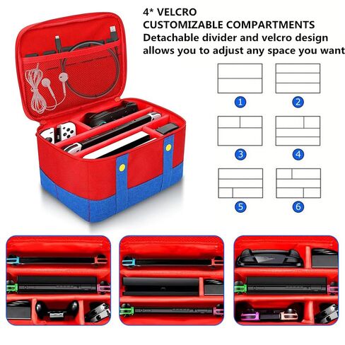 ProWildGear Portable Soft Shell Protective Travel Carrying Case, Waterproof Oxford Cloth Carrying Case for Nintendo Switch 2, with 8 Games Card Slots for NS SD Console Dock JoyCons Accessories in Saudi Arabia