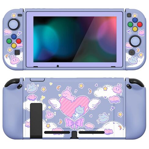 PlayVital ZealProtect Soft Protective Case for Nintendo Switch, Flexible Cover Protector for Switch with Screen Protector & Thumb Grip Caps & ABXY Direction Button Caps - Whale in Dream in Saudi Arabia