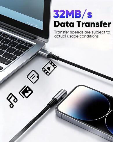 Right Angle USB C Cable 6 FT Fast Charging 60W, 90 Degree USBC to USBC Cord in Saudi Arabia