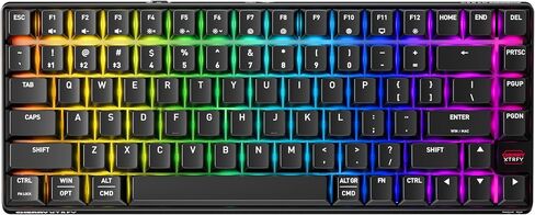 K33 Compact Wireless, 75% Mem-chanical Gaming Keyboard, Multi Device, Bluetooth, 2.4 GHz & Wired Mode, RGB-Lighting, IP54 Dust & Splash-Resistant (White) in Kuwait