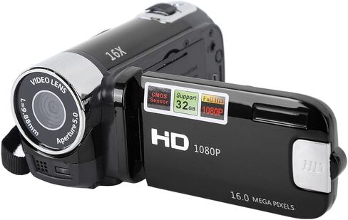 4K Video Camera, 48MP, 16x Digital Zoom, Rotatable Screen (Black) in Saudi Arabia