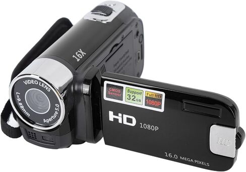 4K Video Camera, 48MP, 16x Digital Zoom, Rotatable Screen (Black) in Saudi Arabia