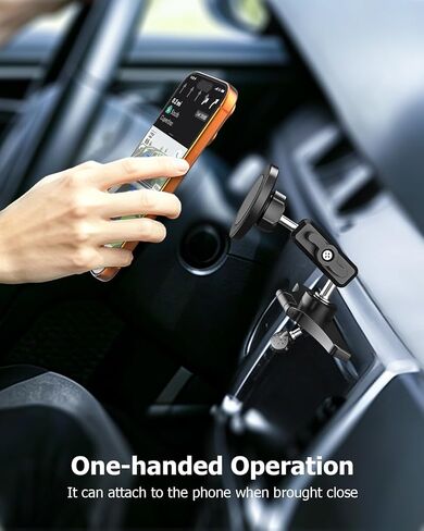 CD Slot Phone Holder for Car Magnetic [Driver and Passengers can Use] Magnet Car Phone Mount CD Player with Adjustable Aluminum Arm for All iPhones & Android Cell Phones in Saudi Arabia