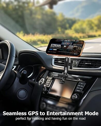 CD Slot Phone Holder for Car Magnetic [Driver and Passengers can Use] Magnet Car Phone Mount CD Player with Adjustable Aluminum Arm for All iPhones & Android Cell Phones in Saudi Arabia