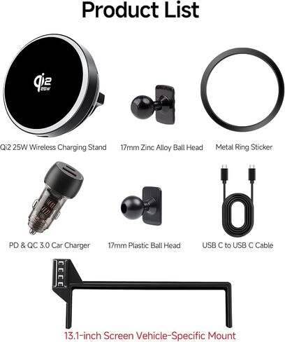 Qi2.2 25W Wireless Charger Car Phone Mount for Land Rover Range Rover/Sport in Saudi Arabia