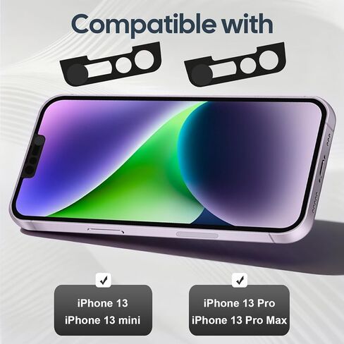 Front Camera Covers Compatible with iPhone 13/13 Mini / 13 Pro /13 Pro Max | Lens Protector,Camera Blocker for Privacy and Safety | 2Pack Black in Saudi Arabia