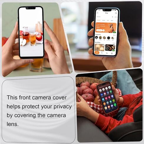 Front Camera Covers Compatible with iPhone 13/13 Mini / 13 Pro /13 Pro Max | Lens Protector,Camera Blocker for Privacy and Safety | 2Pack Black in Saudi Arabia