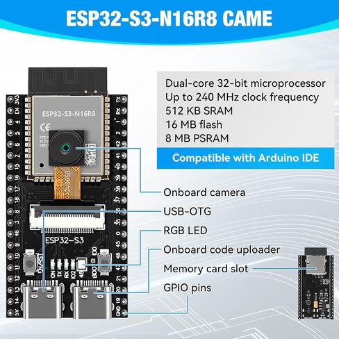 ESP32-S3-N16R8 Board ESP32 S3 CAM with 3660 Camera Module in Saudi Arabia