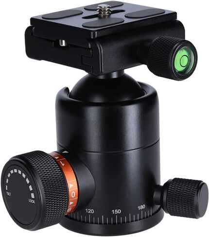 Rollei Tripod Ball Head for C5i Tripod, Professional 360 Degree Tripod Head with Friction, 8 kg Load Capacity and 3 Spirit Levels. Includes Acra Swiss Quick Release Plate in Saudi Arabia