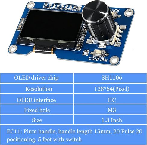 1.3 Inch OLED I2C IIC Display Module with EC11 Rotary Encoder in Saudi Arabia