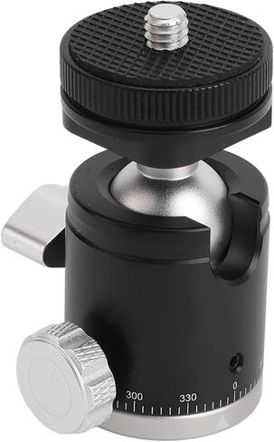 Mini Ball Head Tripod Mount – 360° Rotatable Aluminum Alloy Camera Ball Head with Cold Shoe & 1/4" Screw in Saudi Arabia