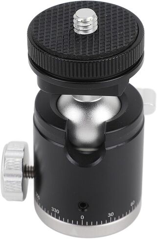 Mini Ball Head Tripod Mount – 360° Rotatable Aluminum Alloy Camera Ball Head with Cold Shoe & 1/4" Screw in Saudi Arabia