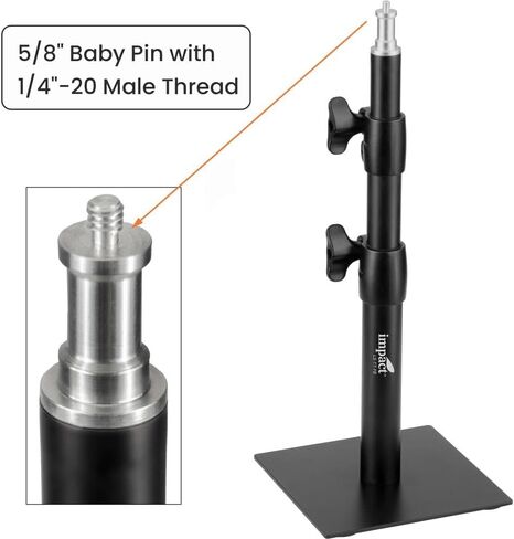 Impact Tabletop Light Stand with Flat Base, 10.7-23.5 in, 10 lb Capacity in Kuwait
