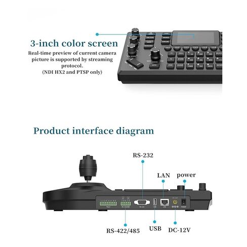 IOKGVEDD Joystick, Streaming Media Controller Keyboard Joystick For Video Conferencing Camera Control, Wide Compatibility in Saudi Arabia