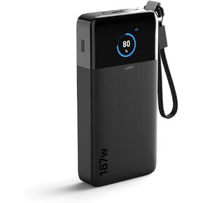 JUOVI شاحن محمول بقوة 187 وات للكمبيوتر المحمول بقدرة 25000 مللي أمبير في الساعة مع كابل USB-C قابل للفصل in Kuwait