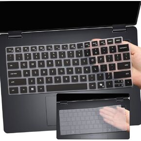 2 PCS Keyboard Cover for 2026 2025 Dell Pro 14/14 Plus/14 Max PC14250 PC14255 PB14250 PB14255 MC14250 MC14255 14'' (NOT FIT Dell Pro 14 PA14250) US Keyboard Skin-Black+Clear in Saudi Arabia