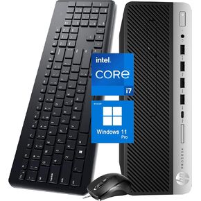 HP ProDesk 600 G4 SFF Desktop PC, Intel Core i7-8700, 8GB RAM, 256GB SSD, 4K Supported, Keyboard & Mouse, Win11 Pro i5 Computer, WiFi, BT (Renewed) in Saudi Arabia