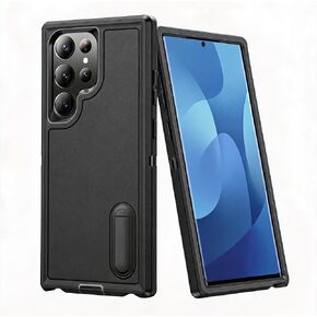 Shockproof Transparent Phone Case for Leading Brand S26 Ultra with Kickstand, Full Coverage PC+TPU Hard Back, Anti-Yellowing, Dustproof, Waterproof, Wireless Charging Compatible, Fingerprint in Saudi Arabia