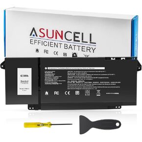 ASUNCELL 7FMXV 15.2V 63Wh استبدال بطارية الكمبيوتر المحمول لـ Dell Latitude 5320 7320 7420 7520 Latitude 5320 2-in-1/7320 2-in-1/7420 2-in-1 P133G P134G P135G P136G P138G P139G P110F TN2GY 9JM71 in Kuwait