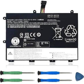بطارية كمبيوتر محمول 45N1750 45N1748 متوافقة مع Lenovo ThinkPad Yoga 11E/ Yoga 11E Chromebook Series Notebook 45N1748 45N1749 45N1751 7.4V 34W 4600mAh 4-Cell in Kuwait