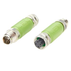 M12 X Code Male to M12 D Code Female Converter 100Mbps Cat5e Ethernet Shield Adapter Compatible 6GK1901-0DE20-6AA0(2PCS) in Saudi Arabia
