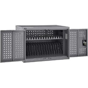 Global Industrial Charging Cabinet for Chromebooks Laptops and iPad Tablets, 16-Device, Gray, Assembled in Saudi Arabia