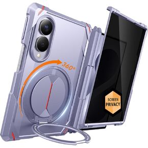 TONGATE for Z Fold 8 Case with Privacy Screen Protector & Stand, Black in Kuwait