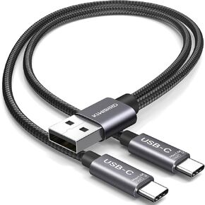 موزع USB إلى USB C من KiWiBiRD، USB A إلى USB C مزدوج لشحن الطاقة in Kuwait