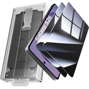 X-it لهاتف Samsung Galaxy S26 واقي شاشة للخصوصية [محاذاة تلقائية/إزالة الغبار]، خالي من الفقاعات، [معرف بصمة الإصبع بالموجات فوق الصوتية بنسبة 100%] سهل التركيب، تغطية كاملة مضادة للتجسس [غير زجاجي] عبوتان in Kuwait
