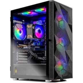 Skytech Gaming Storm Gaming PC, AMD Ryzen 5 5500 3.6GHz, NVIDIA RTX 5050 8GB, 1TB NVMe SSD, 32GB DDR4 RAM 3200, 650W Gold PSU, Wi-Fi, Win 11, Desktop in Saudi Arabia
