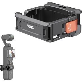 VRIG OSMO Pocket 4/3 Cage Expansion Adapter, Aluminum Alloy Mount Metal Bracket with 1/4" Screw Holes/GoPro Adapter/Cold Shoe/Osmo Action Quick-Release Compatible with DJI Osmo Pocket 4/3,Xtra Muse in Saudi Arabia