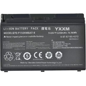 بطارية كمبيوتر محمول جديدة X710S لـ CLEVO 6-87-X710S-4271 6-87-X710S-4272 6-87-X710S-4J72 für CLEVO P170EM P170HM 14.8V 5200mAh in Kuwait