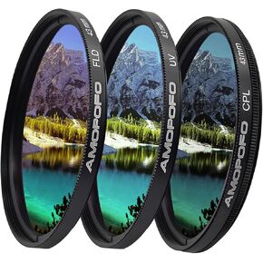 43mm 3-Piece Camera Lens Filter Set, UV/CPL/FLD Multi-Coated Optical Filter Kit for DSLR Photography in Saudi Arabia