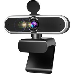 EMEET C965 1080P Webcam - USB Camera with Microphone & Physical Privacy Cover, Noise-Canceling Mic, Auto Light Correction，96° Ultra Wide Angle Auto Focus Webcam for Meeting/Online Classes/Zoom/YouTube in Saudi Arabia