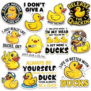 (12pcs-3in) Funny Duck Sticker Stickers with A Quirky Quote for Duck Lovers in Saudi Arabia