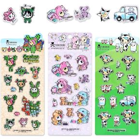 tokidoki Unicorno 3D Puffy Stickers 6‑Pack Assorted Cartoon Decals in Saudi Arabia