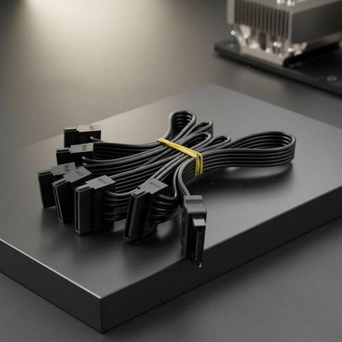 Extension Cable Power Splitter Cable Adapter Expansion Wire Power Connector Flat Ribbon Layout for Clean and Neat Routing Suitable for Desktop Towers Custom Repair Shops in Saudi Arabia