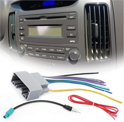 Aftermarket Car Radio Wiring Harness Kit,Car Radio Wire Harness Kit Compatible with Jeep,Easy Install Cars Stereo Wiring Harnesses Kits with Antenna Adapter & Butt Connectors in Saudi Arabia