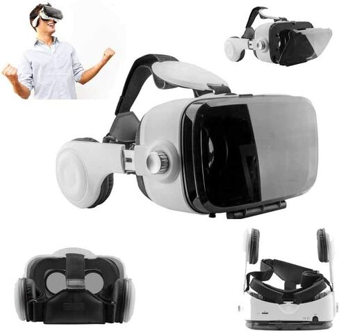 Virtual Reality Headset 3D Glasses with Headphones in Saudi Arabia