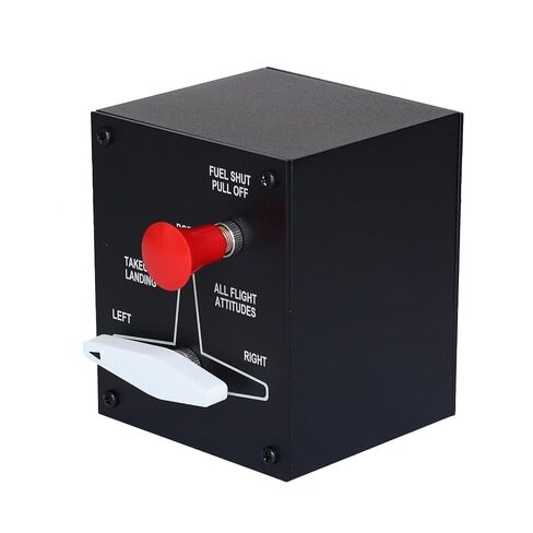 Meza Sim-Flight Simulator Fuel Tank Selector with Fuel Shutoff Knob, Desk Clamp Mount, USB Plug and Play for MSFS 2020/2024, X-Plane and PC in Saudi Arabia