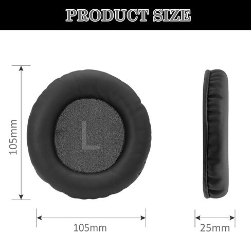 Aiivioll Ear Pads Replacement for AKG Pro Audio K52 K72 K92 M220 K240 K241 K242 K271 K272 K340 K550 K551 K553 S MKII MK2, Earpads Cushions with Protein Leather (Black) in Saudi Arabia