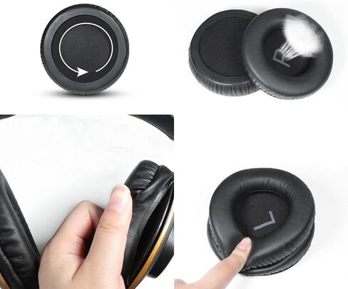 Aiivioll Ear Pads Replacement for AKG Pro Audio K52 K72 K92 M220 K240 K241 K242 K271 K272 K340 K550 K551 K553 S MKII MK2, Earpads Cushions with Protein Leather (Black) in Saudi Arabia