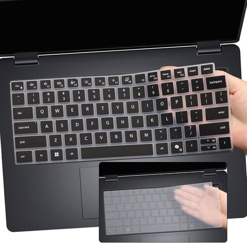 2 PCS Keyboard Cover for 2026 2025 Dell Pro 14/14 Plus/14 Max PC14250 PC14255 PB14250 PB14255 MC14250 MC14255 14'' (NOT FIT Dell Pro 14 PA14250) US Keyboard Skin-Black+Clear in Saudi Arabia