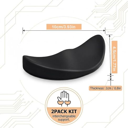 Mouse Wrist Rest 2 Pack Ergonomic Support for Office Gaming Pain Relief in Saudi Arabia