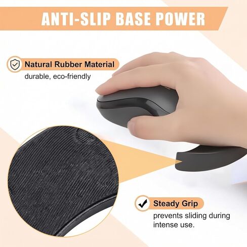 Mouse Wrist Rest 2 Pack Ergonomic Support for Office Gaming Pain Relief in Saudi Arabia