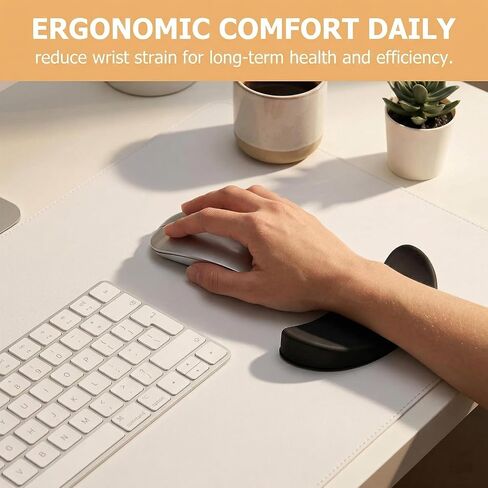 Mouse Wrist Rest 2 Pack Ergonomic Support for Office Gaming Pain Relief in Saudi Arabia