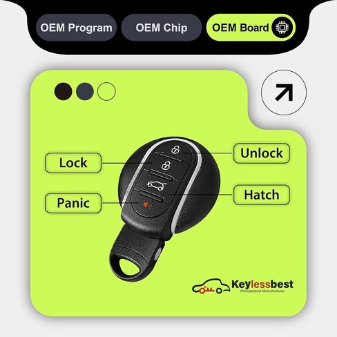 Replacement for 2014 2015 2016 2017 2018 BMW Mini Cooper Key Fob Remote Control NBGIDGNG1 4 Buttons 315MHz in Saudi Arabia